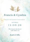 Botanical wedding invitation design