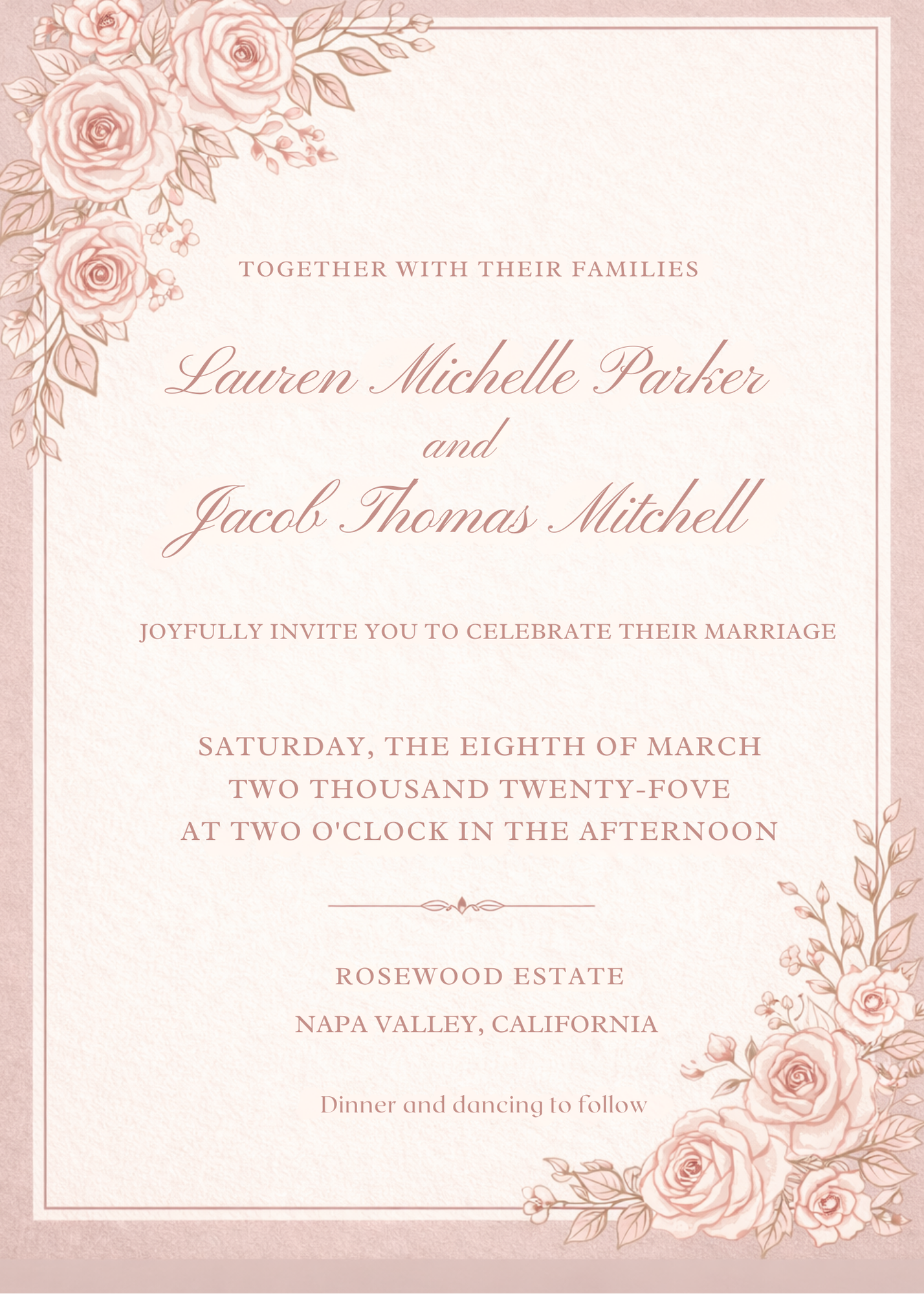 Wedding invitation floral