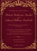 Wedding royal invitation