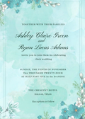 Watercolor floral wedding invitation