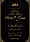 Wedding invitation dark elegant