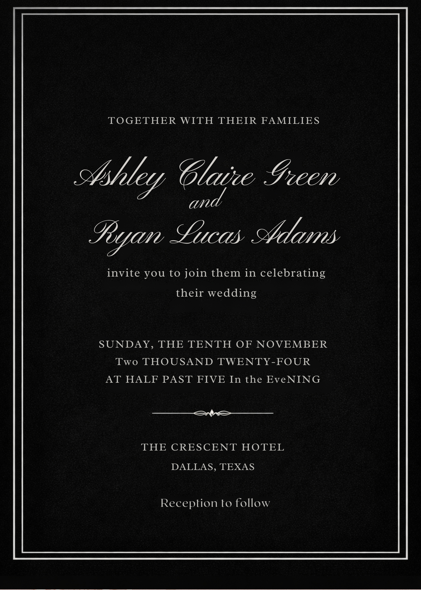 Wedding invitation