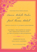 Wedding invitation  vintage floral
